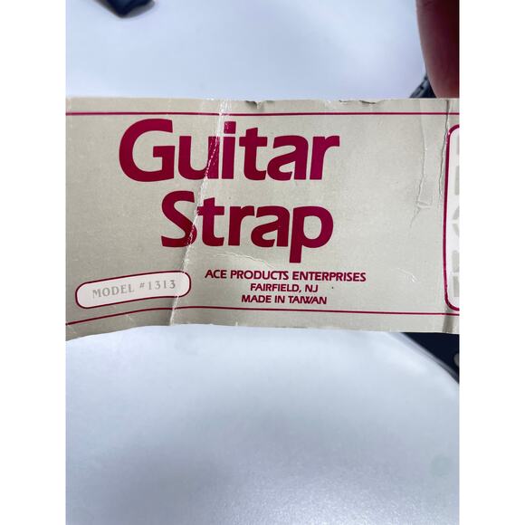 Vintage ACE Guitar Strap Model 2131 Black Purple Pink Pattern – New with Tags - Picture 2 of 6